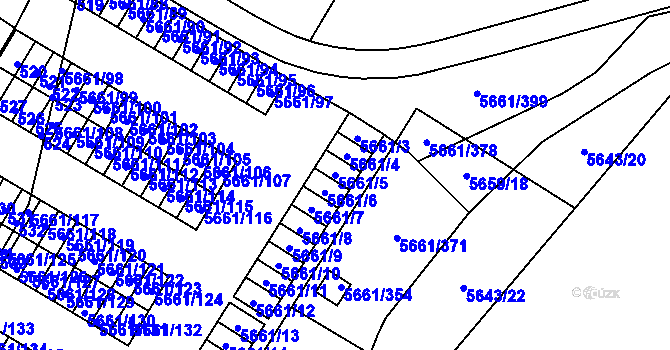 Parcela st. 5661/5 v KÚ Jihlava, Katastrální mapa