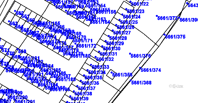 Parcela st. 5661/31 v KÚ Jihlava, Katastrální mapa