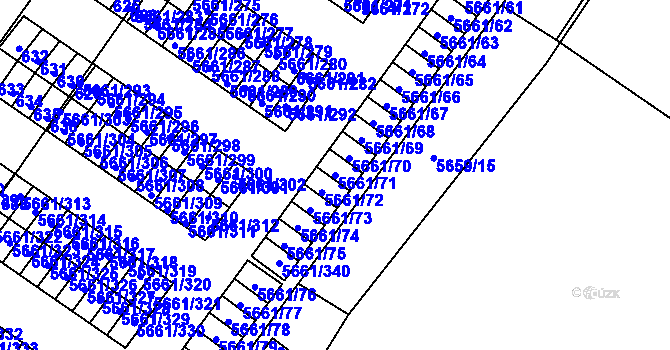 Parcela st. 5661/71 v KÚ Jihlava, Katastrální mapa