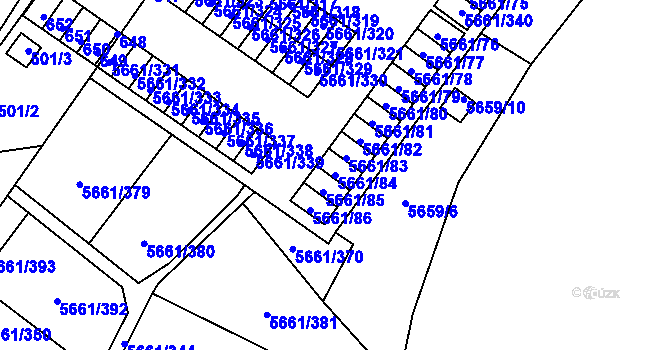 Parcela st. 5661/84 v KÚ Jihlava, Katastrální mapa