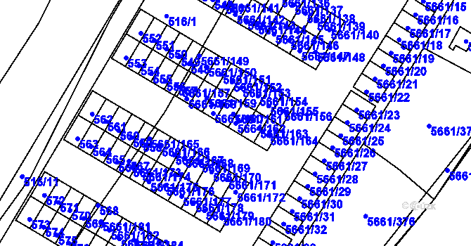 Parcela st. 5661/162 v KÚ Jihlava, Katastrální mapa