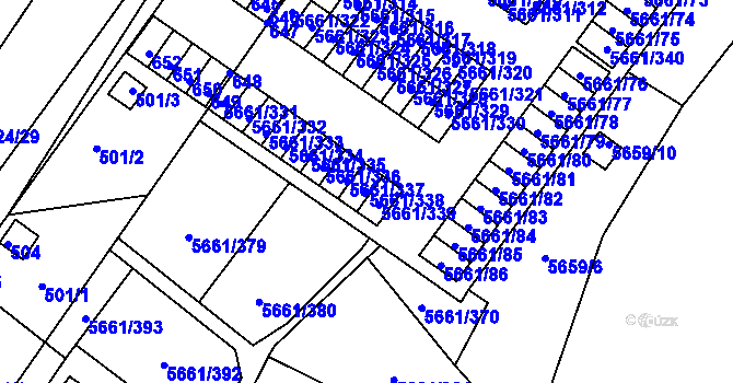 Parcela st. 5661/338 v KÚ Jihlava, Katastrální mapa