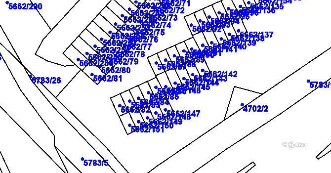 Parcela st. 5662/146 v KÚ Jihlava, Katastrální mapa