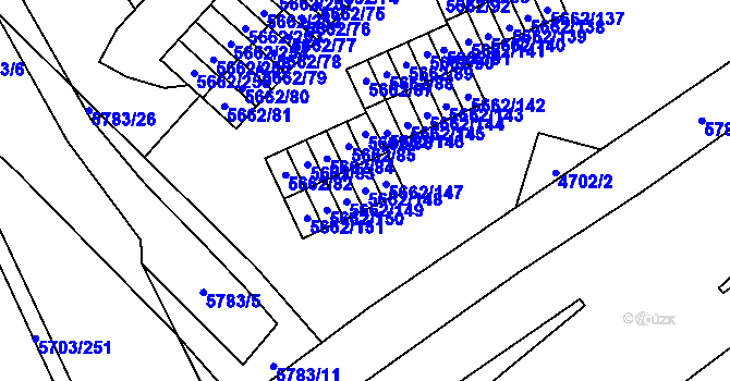 Parcela st. 5662/148 v KÚ Jihlava, Katastrální mapa