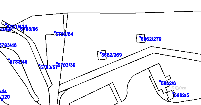 Parcela st. 5662/269 v KÚ Jihlava, Katastrální mapa