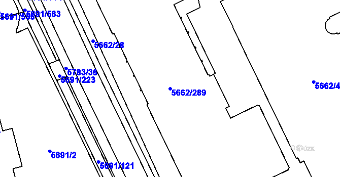 Parcela st. 5662/289 v KÚ Jihlava, Katastrální mapa