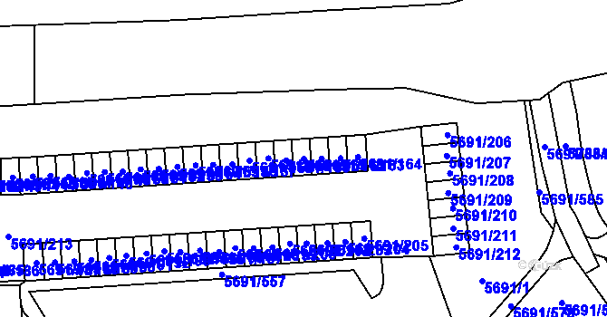 Parcela st. 5691/161 v KÚ Jihlava, Katastrální mapa