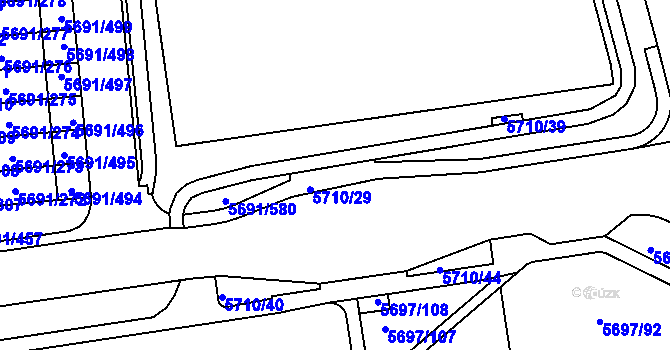 Parcela st. 5691/214 v KÚ Jihlava, Katastrální mapa