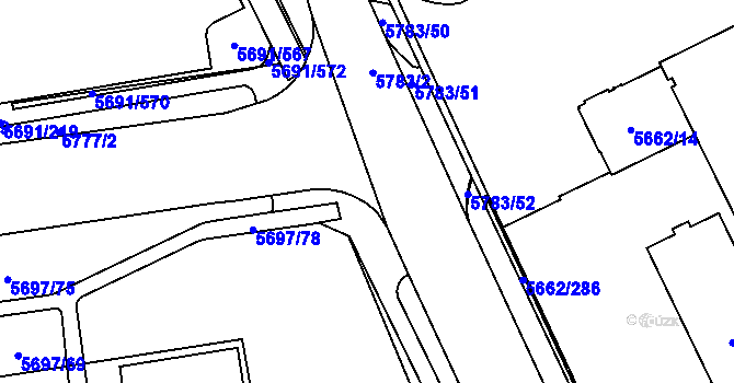 Parcela st. 5694/12 v KÚ Jihlava, Katastrální mapa