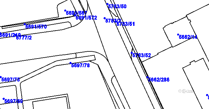 Parcela st. 5694/13 v KÚ Jihlava, Katastrální mapa