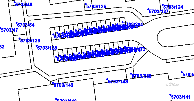 Parcela st. 5703/179 v KÚ Jihlava, Katastrální mapa