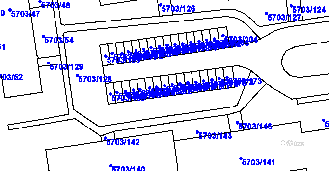 Parcela st. 5703/181 v KÚ Jihlava, Katastrální mapa