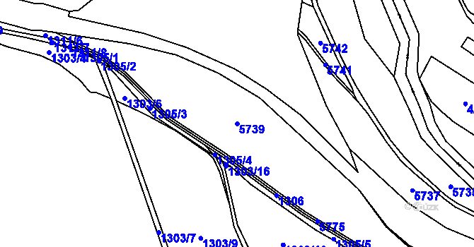 Parcela st. 5739 v KÚ Jihlava, Katastrální mapa
