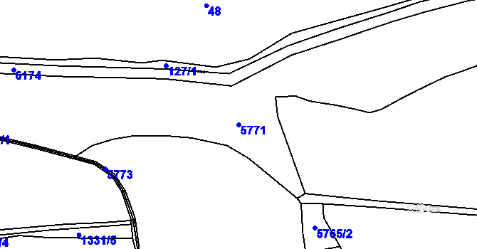 Parcela st. 5771 v KÚ Jihlava, Katastrální mapa