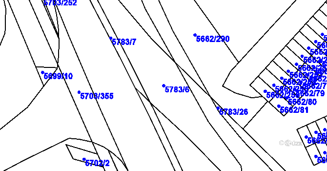Parcela st. 5783/6 v KÚ Jihlava, Katastrální mapa