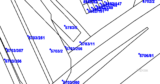 Parcela st. 5783/11 v KÚ Jihlava, Katastrální mapa