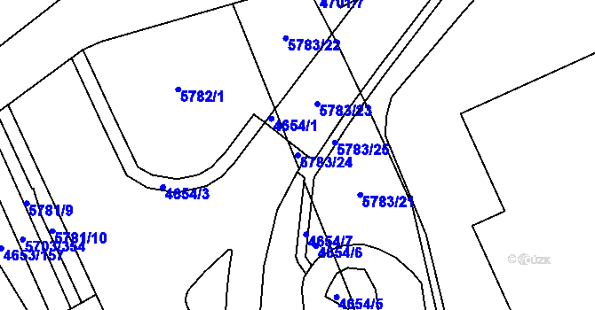 Parcela st. 5783/24 v KÚ Jihlava, Katastrální mapa