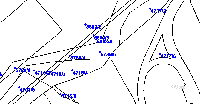 Parcela st. 5788/5 v KÚ Jihlava, Katastrální mapa