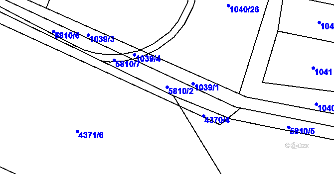 Parcela st. 5810/2 v KÚ Jihlava, Katastrální mapa