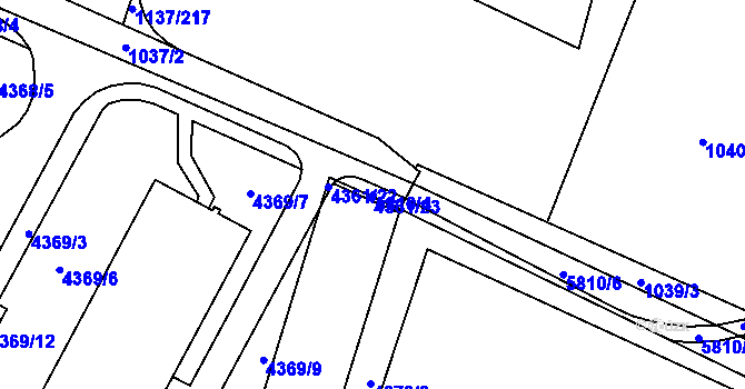 Parcela st. 5810/4 v KÚ Jihlava, Katastrální mapa