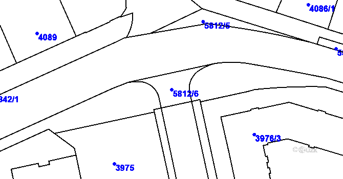Parcela st. 5812/6 v KÚ Jihlava, Katastrální mapa