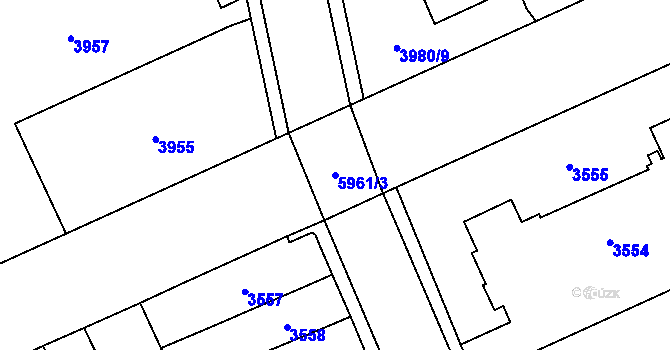 Parcela st. 5961/3 v KÚ Jihlava, Katastrální mapa