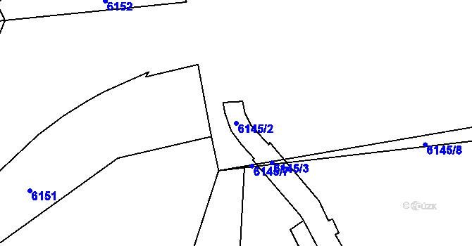 Parcela st. 6145/2 v KÚ Jihlava, Katastrální mapa