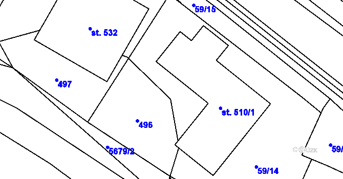 Parcela st. 6175/11 v KÚ Jihlava, Katastrální mapa