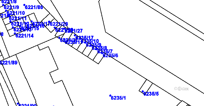 Parcela st. 6235/6 v KÚ Jihlava, Katastrální mapa