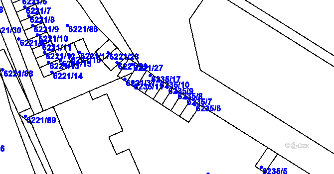 Parcela st. 6235/9 v KÚ Jihlava, Katastrální mapa