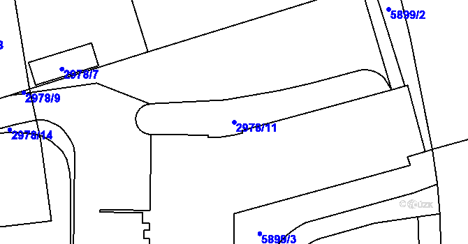 Parcela st. 2978/11 v KÚ Jihlava, Katastrální mapa