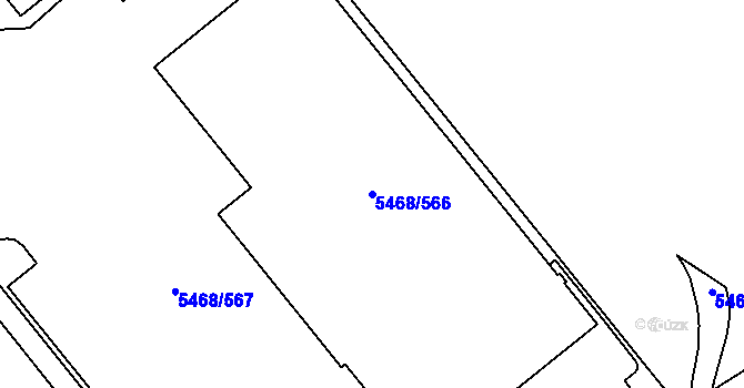 Parcela st. 5468/566 v KÚ Jihlava, Katastrální mapa