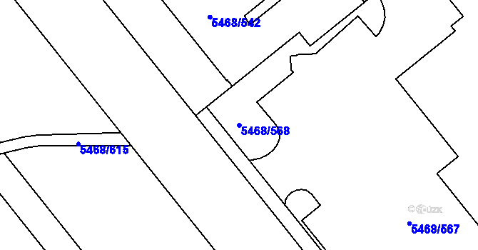 Parcela st. 5468/568 v KÚ Jihlava, Katastrální mapa