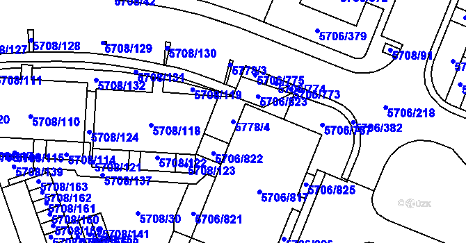 Parcela st. 5778/4 v KÚ Jihlava, Katastrální mapa