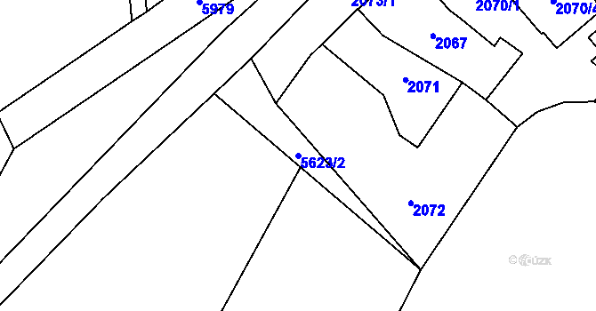 Parcela st. 5623/2 v KÚ Jihlava, Katastrální mapa