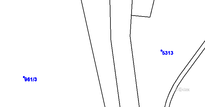 Parcela st. 961/4 v KÚ Jihlava, Katastrální mapa