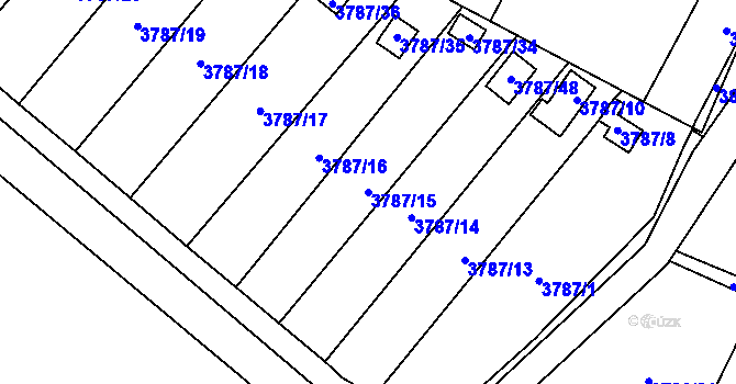 Parcela st. 3787/15 v KÚ Jihlava, Katastrální mapa