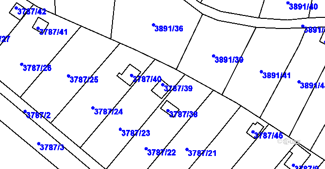 Parcela st. 3787/39 v KÚ Jihlava, Katastrální mapa
