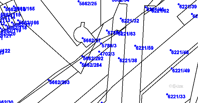 Parcela st. 4702/3 v KÚ Jihlava, Katastrální mapa