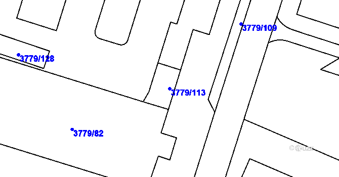 Parcela st. 3779/113 v KÚ Jihlava, Katastrální mapa