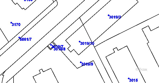 Parcela st. 3019/10 v KÚ Jihlava, Katastrální mapa