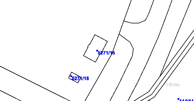 Parcela st. 5271/15 v KÚ Jihlava, Katastrální mapa