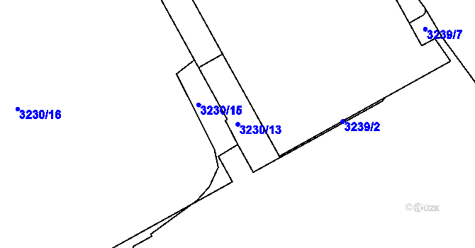 Parcela st. 3230/13 v KÚ Jihlava, Katastrální mapa
