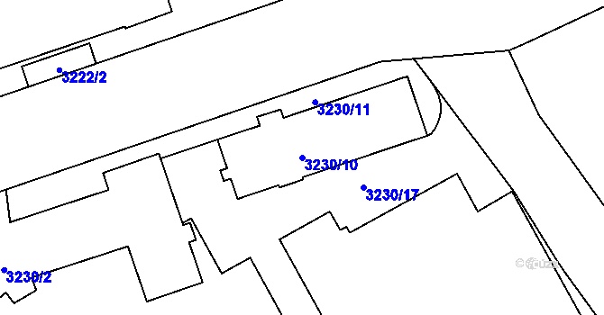 Parcela st. 3230/10 v KÚ Jihlava, Katastrální mapa