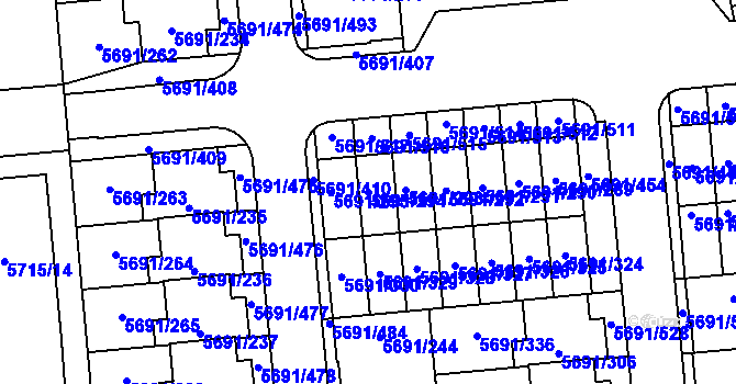 Parcela st. 5691/294 v KÚ Jihlava, Katastrální mapa