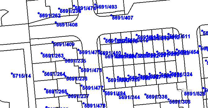 Parcela st. 5691/295 v KÚ Jihlava, Katastrální mapa