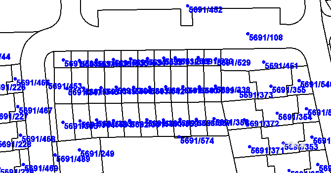 Parcela st. 5691/341 v KÚ Jihlava, Katastrální mapa