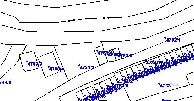 Parcela st. 4781/4 v KÚ Jihlava, Katastrální mapa