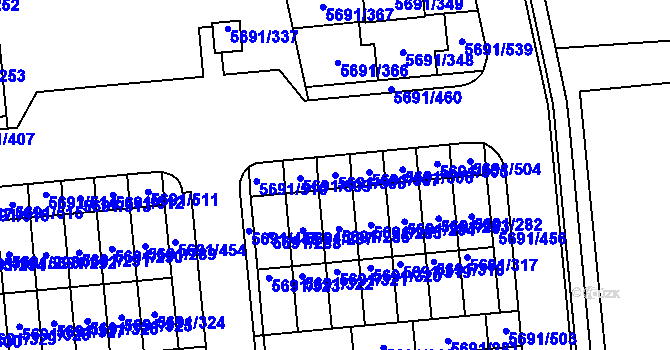 Parcela st. 5691/508 v KÚ Jihlava, Katastrální mapa