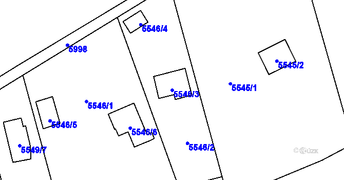 Parcela st. 5546/3 v KÚ Jihlava, Katastrální mapa